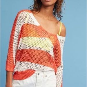 Anthropologie Boardwalk Open-Stitch Pullover